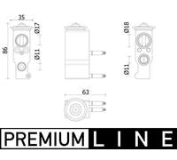 MAHLE AVE 143 000P Valvola ad espansione, Climatizzatore per CITROËN,DS,ZOTYE
