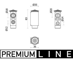 MAHLE AVE 148 000P Valvola ad espansione, Climatizzatore per VOLVO