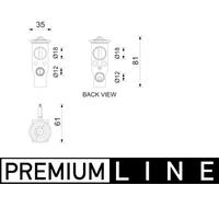 MAHLE AVE 211 000P Valvola ad espansione, Climatizzatore per AUDI,BENTLEY,PORSCH