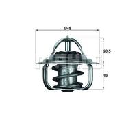 Termostato TX 5 92D MAHLE per FORD ESCORT VI FIESTA Cassone/Limousine spaziosa