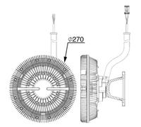 MAHLE CFC 243 000P Giunto di collegamento, Ventilatore radiatore per SCANIA