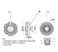 MAHLE CFC 275 000P Giunto di collegamento, Ventilatore radiatore per DAF