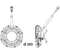 Frizione, ventola radiatore MAHLE CFC 90 000P