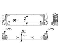 MAHLE ORIGINAL CI 180 000P Intercooler adatto per MERCEDES-BENZ V-Klasse (W447)
