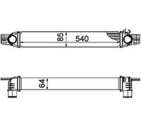 MAHLE Intercooler per CITROËN FIAT PEUGEOT CI 194 000P