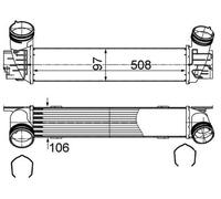 MAHLE CI 491 000S Intercooler per BMW 3 Sedan (E90) 1 Hatchback (E87) 3 Touring