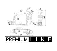Mahle CI 541 000P Intercooler per Mercedes-Benz W205 S205 A205 C205 C257