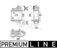 MAHLE CI 552 000P Intercooler BEHR Premium Line