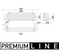 Raffreddatore a bassa temperatura, raffreddatore dell'aria di sovralimentazione MAHLE CI 610 000P