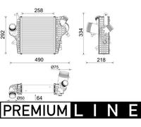 MAHLE CI 637 000P Intercooler per AUDI