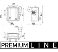 MAHLE CI 639 000P Intercooler per MERCEDES-BENZ