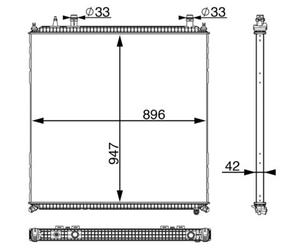MAHLE CIR 11 000P Radiatore bassa temperatura, Intercooler per MAN