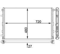 Raffreddatore a bassa temperatura, raffreddatore dell'aria di sovralimentazione MAHLE CIR 24 000P