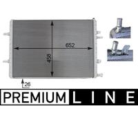 Intercooler CIR 3 000P MAHLE per AUDI A8 D4