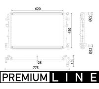 MAHLE CIR 38 000P Radiatore bassa temperatura, Intercooler per AUDI,VW