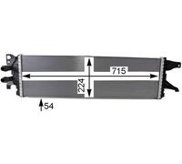 Intercooler CIR 8 000P MAHLE per VW TRANSPORTER T6 Furgone MULTIVAN T6