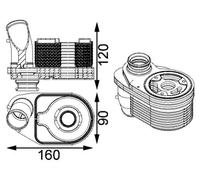 MAHLE CLC 203 000S Radiatore olio motore per FIAT Ducato Van (250, 290)