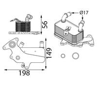 MAHLE CLC 444 000S Radiatore olio, Cambio automatico per SKODA,VW