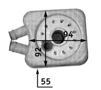 MAHLE CLC 45 000S Radiatore olio, Olio motore per AUDI,FORD,SEAT,SKODA,VOLVO,VW