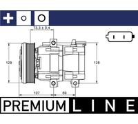 MAHLE Compressore Aria Condizionata Adatto A per Ford Transit Bus Fd _ Fb _ FS_