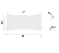 MAHLE Condensatore Aria Condizionata Con Essicatore per Honda Jazz III 1.2 1.3