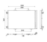 MAHLE Condensatore Aria Condizionata Con Essicatore per Peugeot 207 Cc WD _