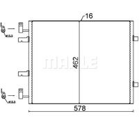 MAHLE Condensatore Aria Condizionata per Renault Trafic II Bus Jl Opel Vivaro J7