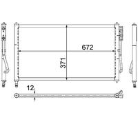 MAHLE Condensatore, Climatizzatore AC218000S Compatibile con: FORD FOCUS I, FOCUS I Stufenheck, FOCUS I Turnier