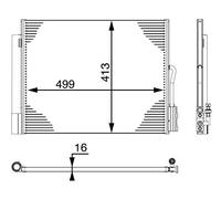MAHLE Condensatore, Climatizzatore AC50000P | Compatibile con: OPEL MERIVA B Großraumlimousine