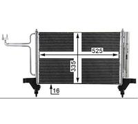 MAHLE Condensatore, Climatizzatore AC790000P | Compatibile con: FIAT STILO, STILO Multi Wagon, STILO VAN