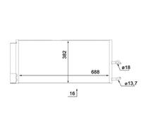 MAHLE Condensatore Climatizzatore Clima Cooler Per Volvo XC90 II 256
