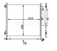 Mahle Condensatore Climatizzatore Con Essiccatore Per Land Rover Range LG LW