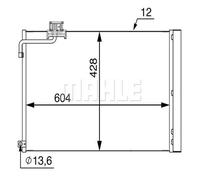 MAHLE Condensatore Climatizzatore Con Essiccatore Per Mercedes-Benz SLS C197