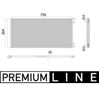 MAHLE Condensatore Climatizzatore Per Renault Trafic III Bus JG Opel Vivaro