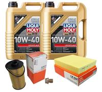 MAHLE Controllo Set 10 L Liqui Moly Leichtlauf 10W-40 Per BMW 8er 840 Ci