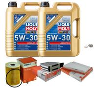 MAHLE Controllo Set 10 L Liqui Moly LONGLIFE III 5W-30 Per Mercedes E-Klasse