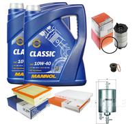 MAHLE Controllo Set 10 L MANNOL Classic 10W-40 Per Audi A4 Avant RS4 Quattro