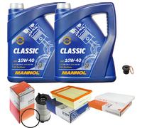 MAHLE Controllo Set 10 L MANNOL Classic 10W-40 Per Audi A4 Avant RS4 Quattro