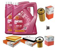MAHLE Controllo Set 10 L MANNOL Diesel TDI 5W-30 Per Opel Movano Kasten 2.5