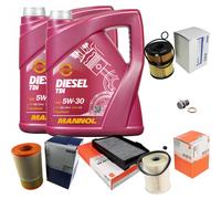 MAHLE Controllo Set 10 L MANNOL Diesel TDI 5W-30 Per Saab 9-5 Kombi 3.0 TiD