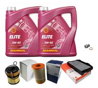 MAHLE Controllo Set 10 L MANNOL Elite 5W-40 Per Saab 9-5 Kombi 3.0 TiD