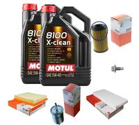 MAHLE Controllo Set 10 L MOTUL 8100 X-CLEAN 5W-40 Per Saab 9-3 2.8 Turbo V6