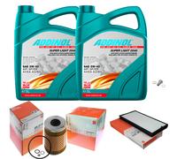 MAHLE Controllo Set 10L ADDINOL SUPER LIGHT 5W-40 Per Alpina B10 E34 3.4