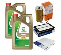 MAHLE Controllo Set 10L CASTROL EDGE 5W-30 C3 Per Hyundai Tucson 2.0 CRDi