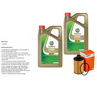 MAHLE Controllo Set 10L CASTROL EDGE 5W-30 C3 Per Jeep Grand Cherokee IV 3.0