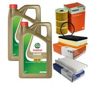 MAHLE Controllo Set 10L CASTROL EDGE 5W-30 C3 Per Opel Movano B Furgone 2.3