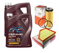 MAHLE Controllo Set 10L MANNOL Ceramic 5W-40 Per BMW 3er Touring 325d 330d