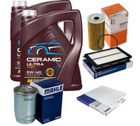 MAHLE Controllo Set 10L MANNOL Ceramic 5W-40 Per Hyundai Tucson 2.0 CRDi AWD
