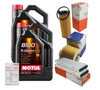 MAHLE Controllo Set 10L MOTUL 8100 X-CLEAN 0W-30 Per Audi A6 Allroad 3.0 TDI