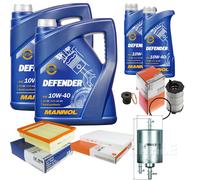 MAHLE Controllo Set 12 L MANNOL Defender 10W-40 Per Audi A4 Avant RS4 Quattro